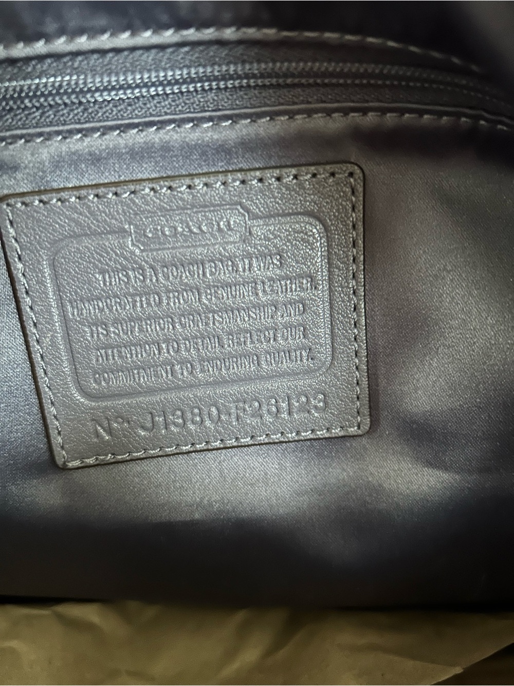 COACH EUC Brown Croc-Embossed Leather Satchel - Picture 2 of 6